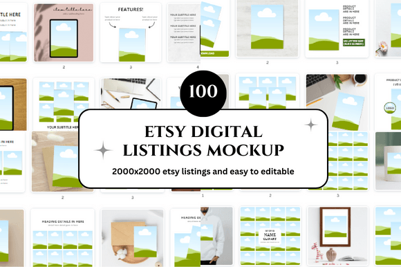 100 Etsy Mockup Bundles: Streamline Your Digital Shop
