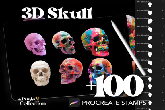 100 Procreate 3D Skull Stamps: A Comprehensive Evaluation