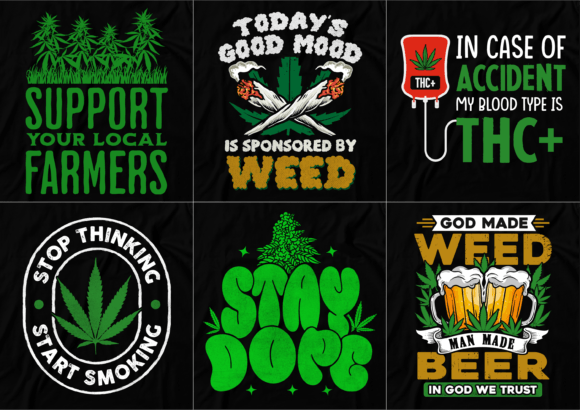 420 Cannabis T-shirt Design Bundle V-3: A Strategic Asset for Creative Workflows