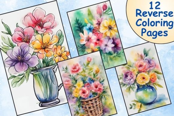 Adorable Flowers Reverse Coloring Pages: A Vibrant Journey for Mindful Creativity