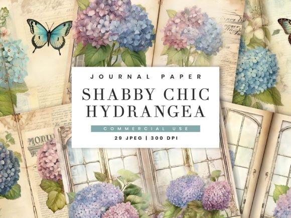 Floral Hydrangea Junk Journal Kit: A Creative Companion for Your Storytelling