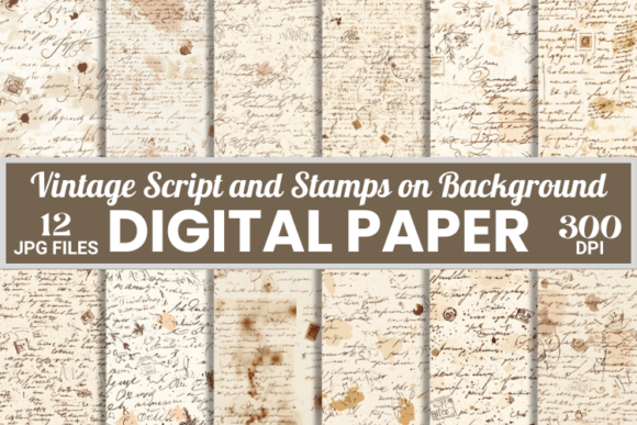 Navigating Vintage Script Stamps Background Pattern Options for 2024 Projects