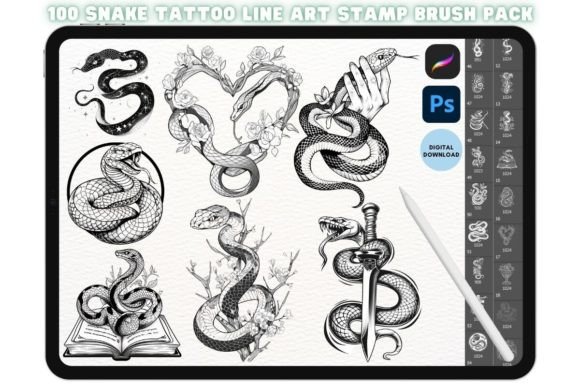Procreate Photoshop Snake Tattoo Brush: Elevate Your Visual Identity