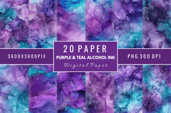 Purple Teal Alcohol Ink Digital Paper: A Practical Review for Modern Creators