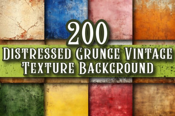 Unlocking the Artistic Potential of 200 Vintage Distressed Grunge Texture