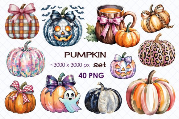 Watercolor Pumpkins PNG Clipart: A Strategic Asset for Seasonal Branding and Design