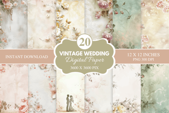 Wedding Digital Paper Bundle